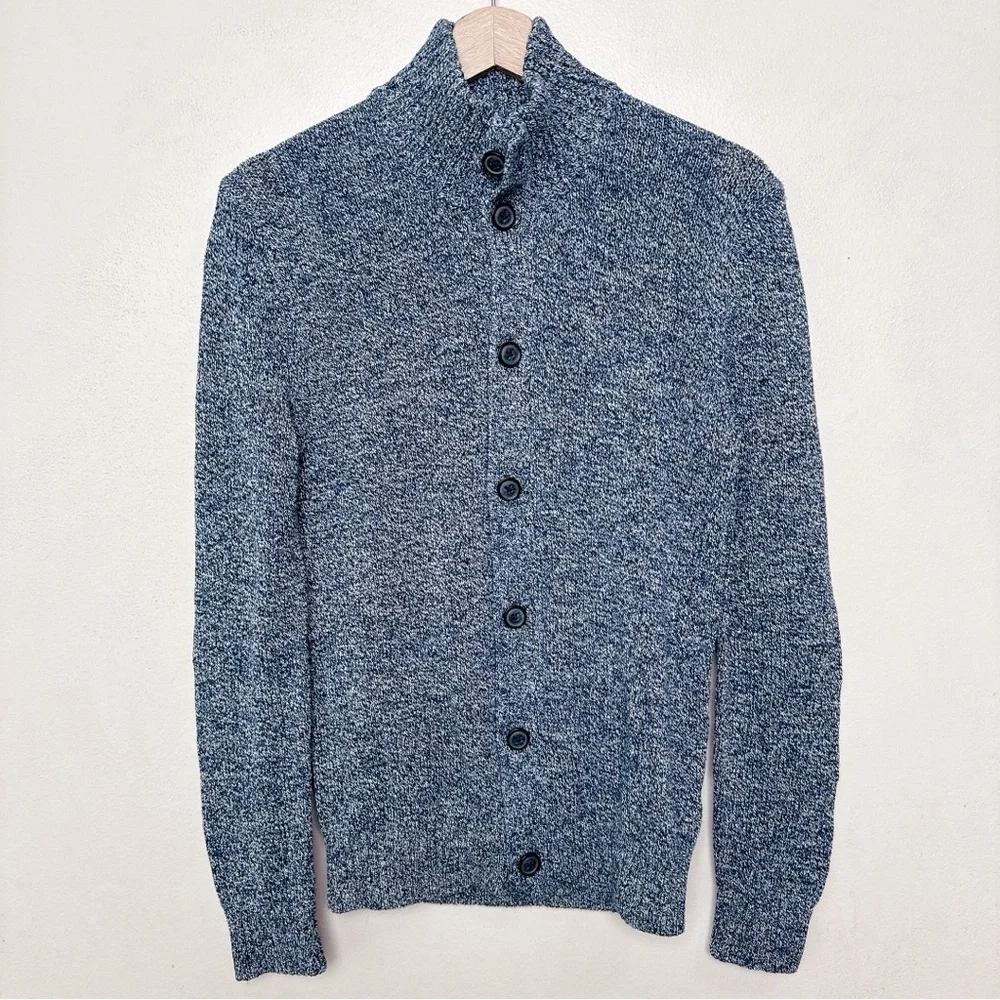 Banana Republic Mens Xsmall Marbled Linen Blend Button Cardigan